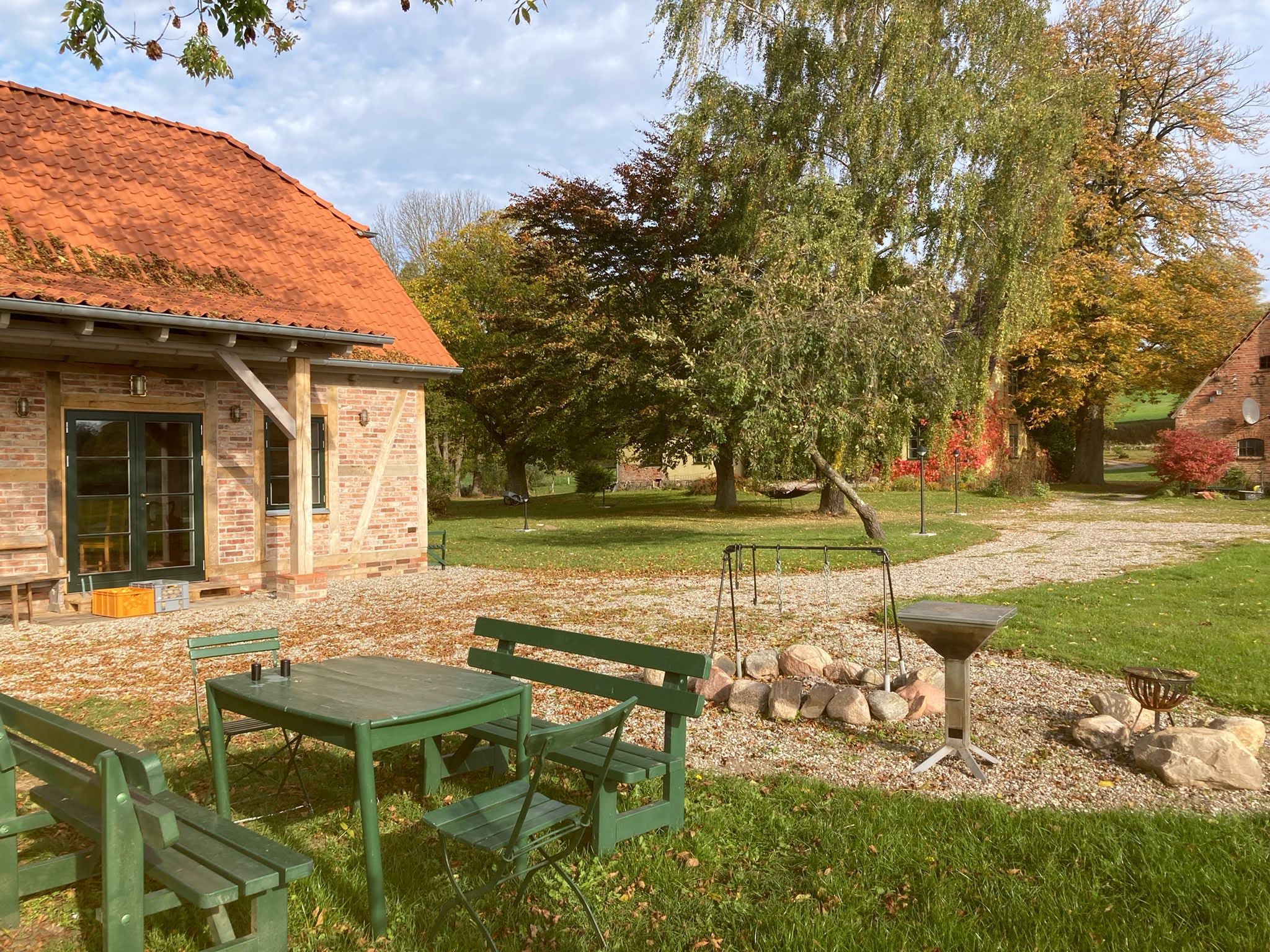 Terrasse am Backhaus Dreiseithof Schmadebeck